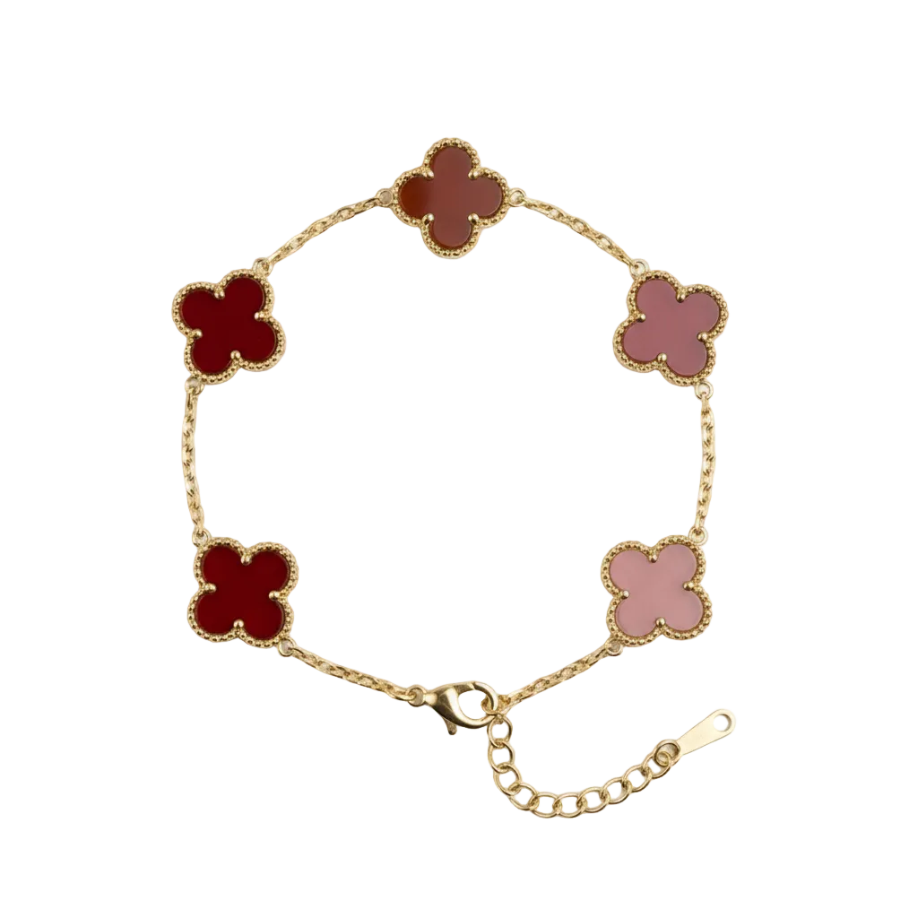 Maroon Clover Bracelet