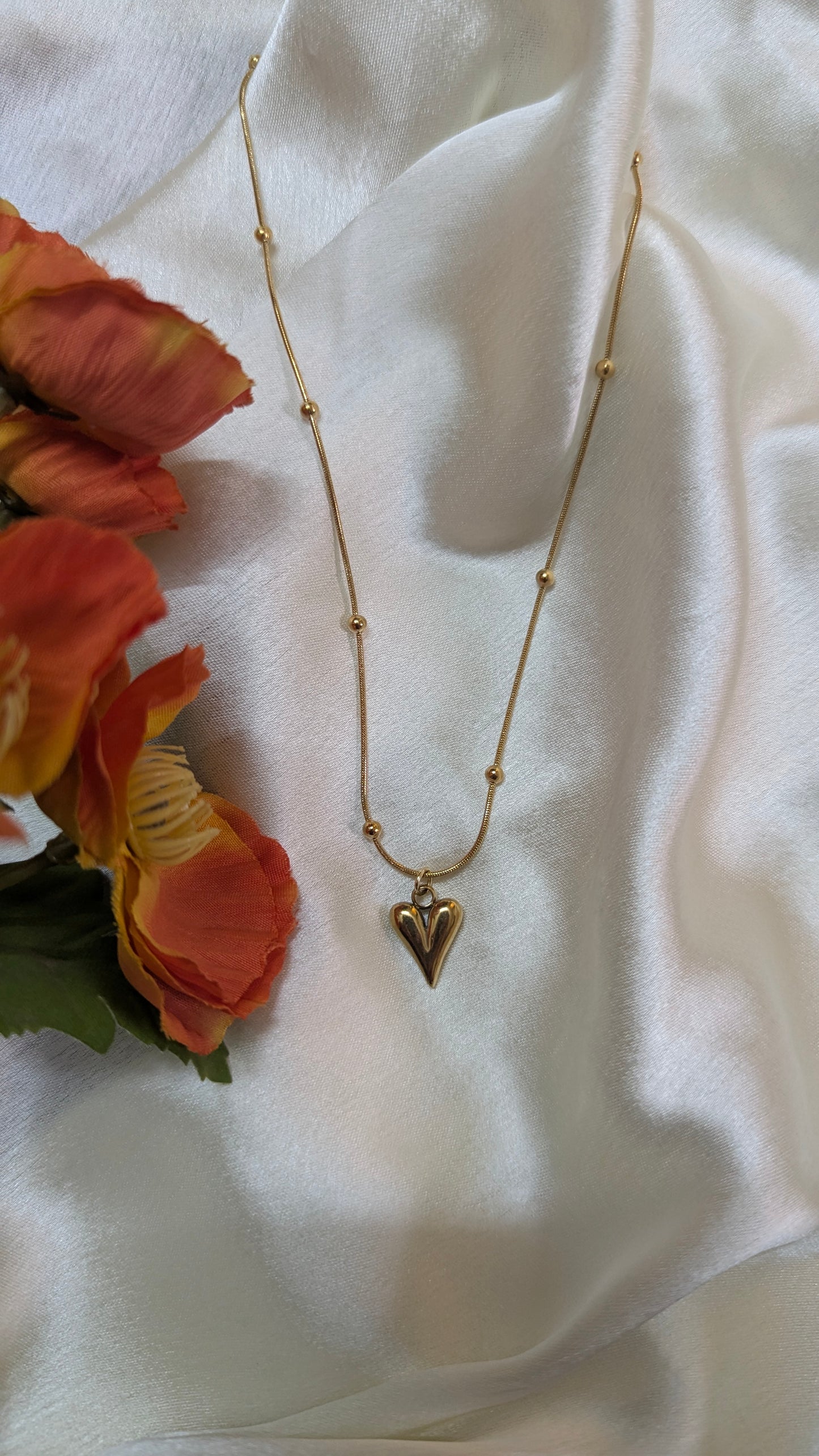 Gold heart Necklace
