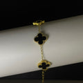 Midnight Black Clover Bracelet