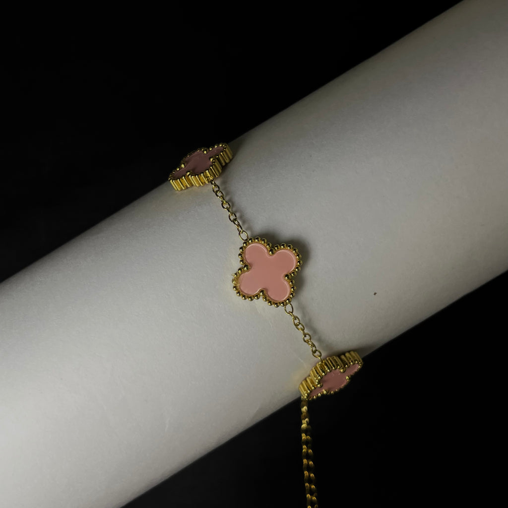 Blush Pink Clover Bracelet