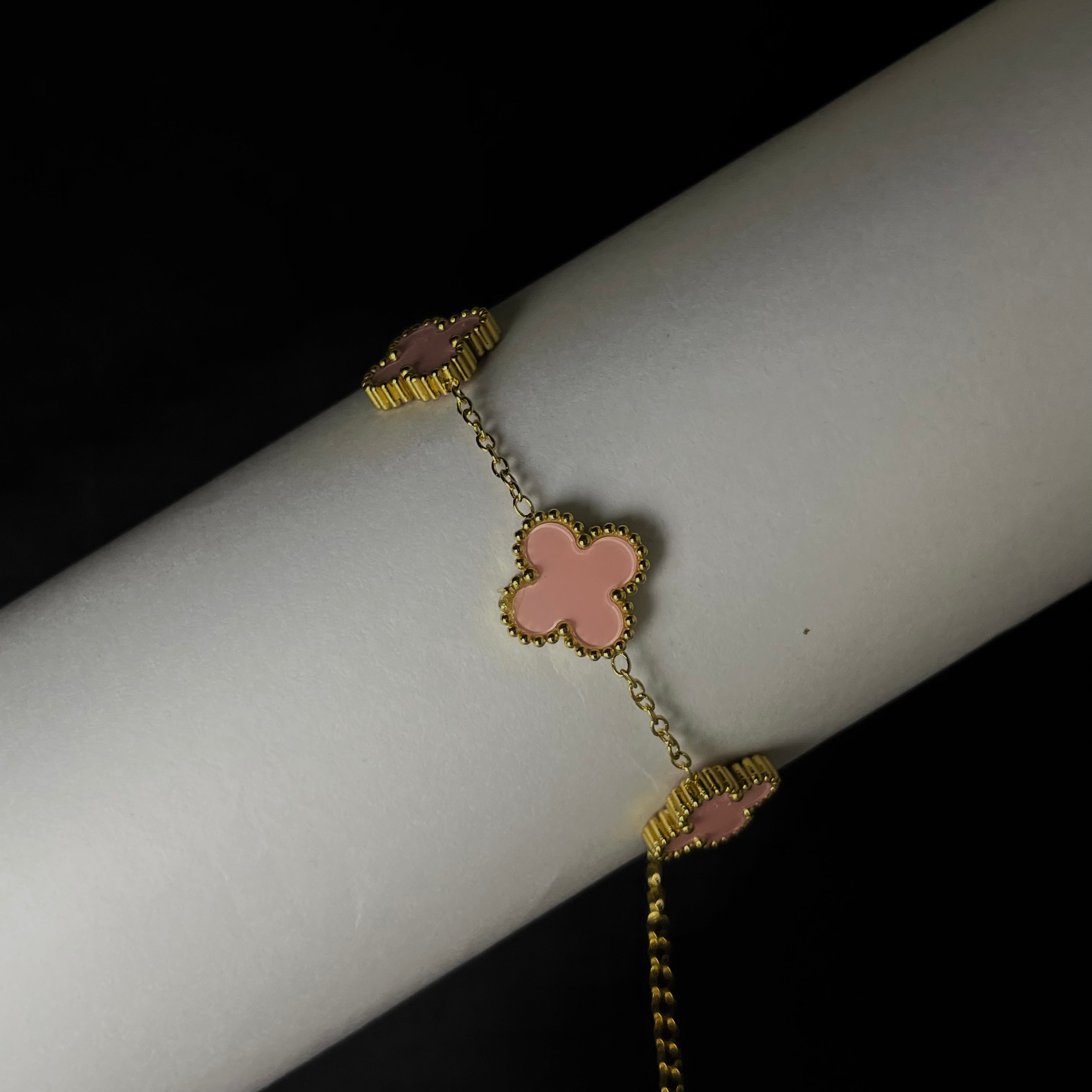 Blush Pink Clover Bracelet