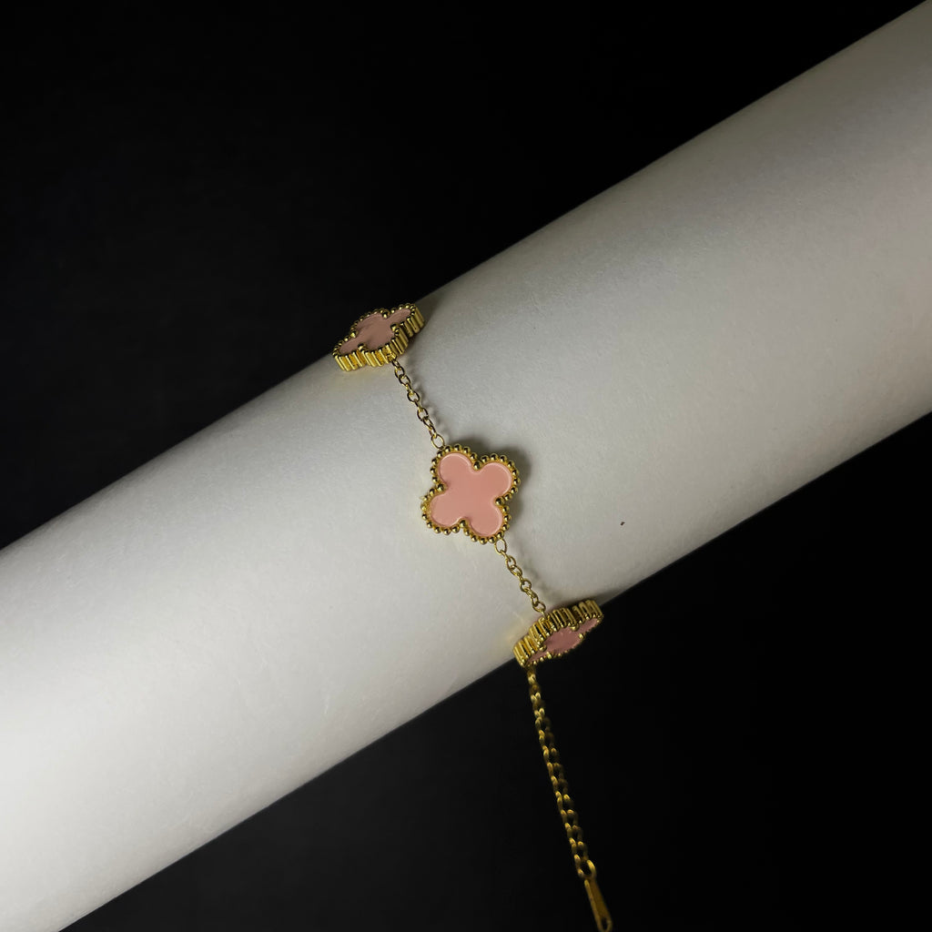 Blush Pink Clover Bracelet