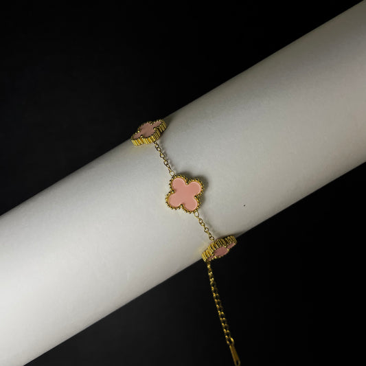 Blush Pink Clover Bracelet