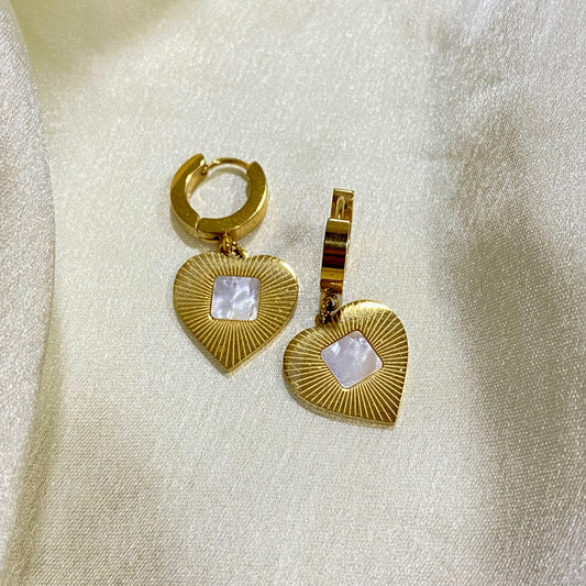 Crystal Heart Earrings