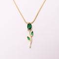 Green Tulip Necklace
