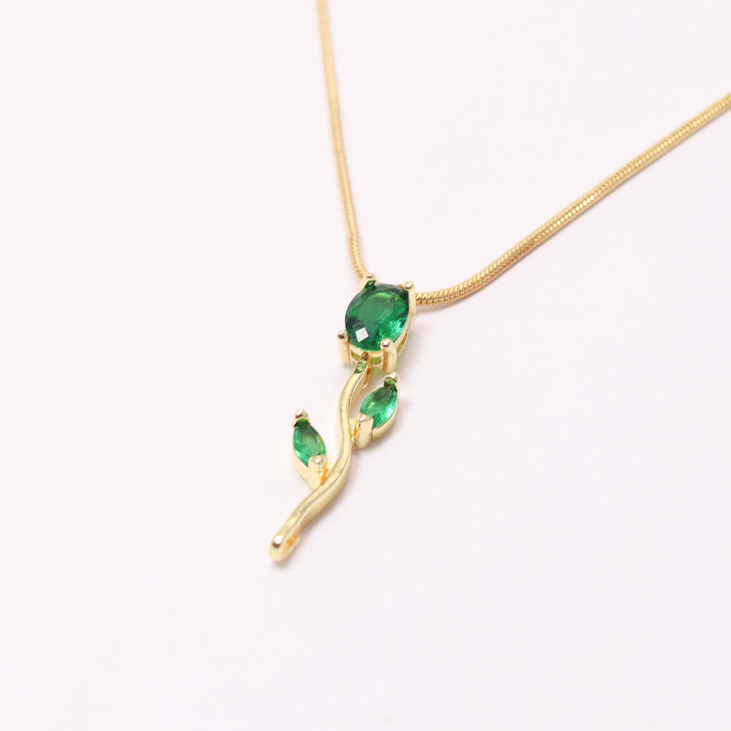 Green Tulip Necklace