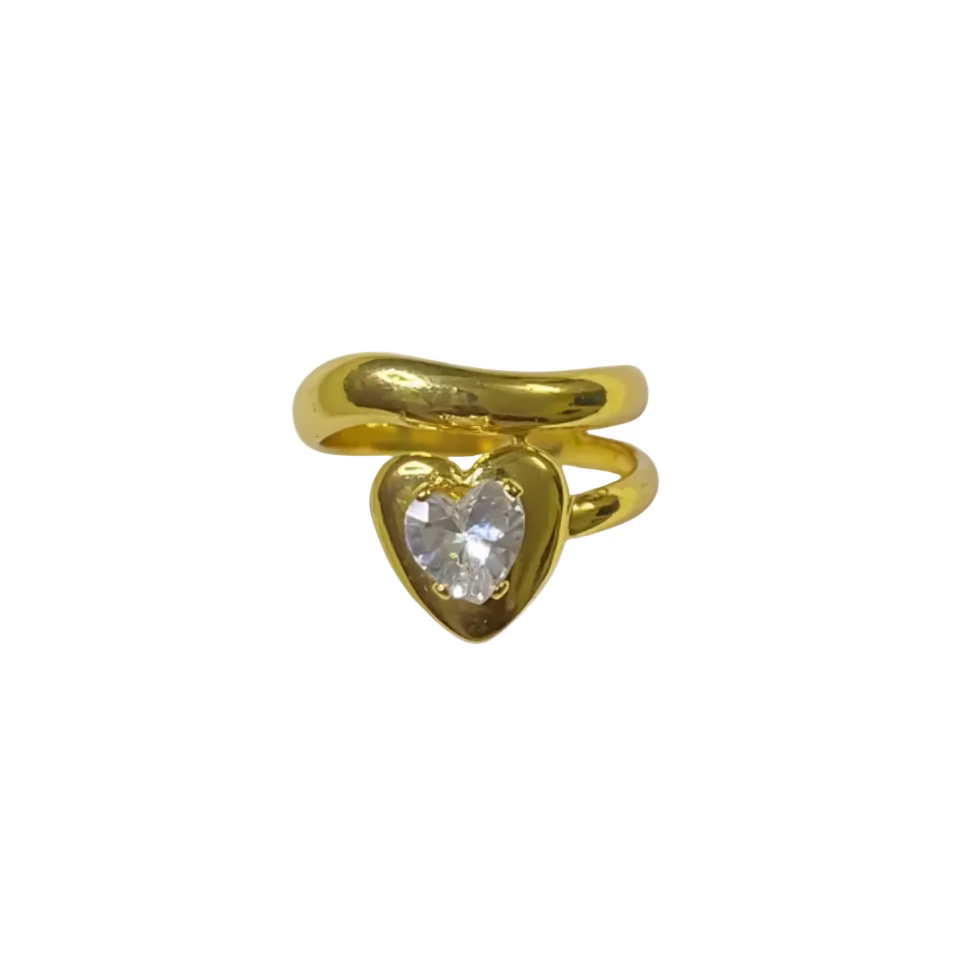 Crystal Heart Ring