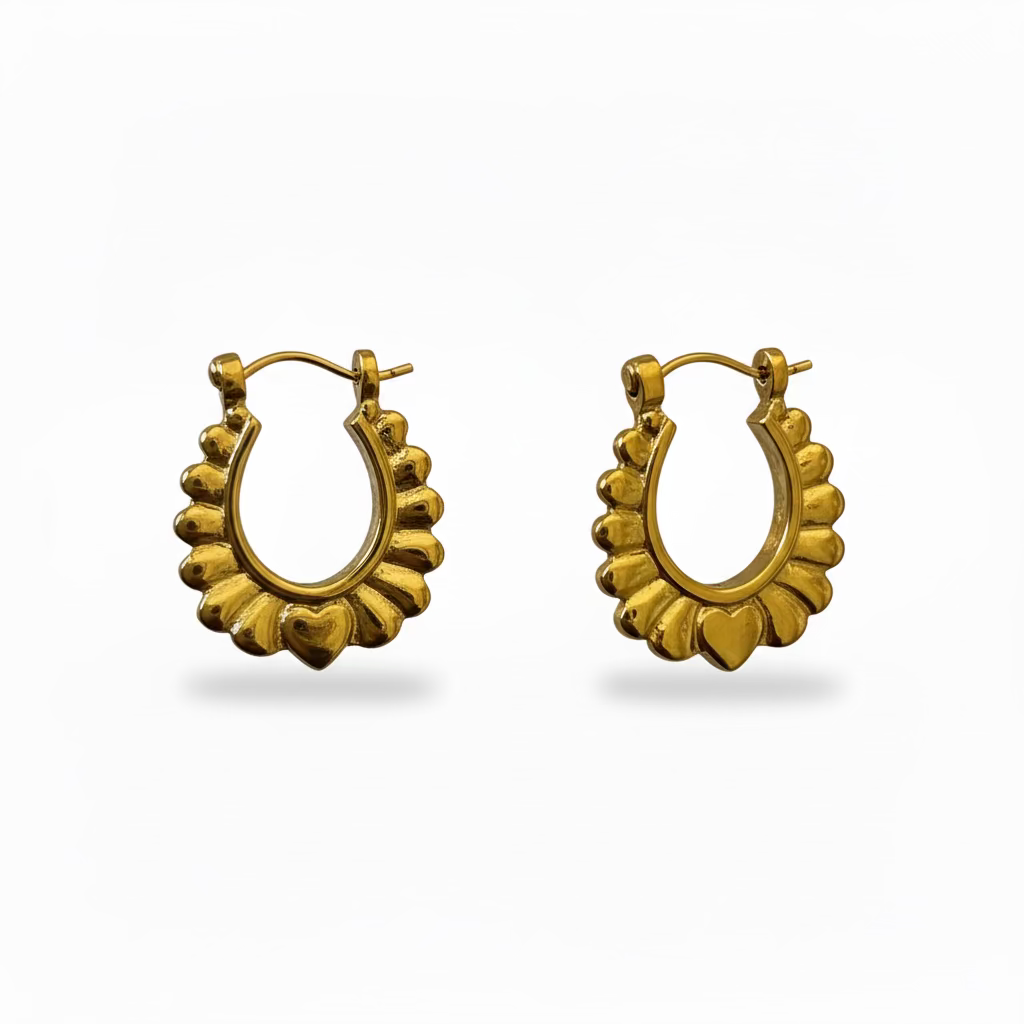 Tiny Heart Charm Earrings
