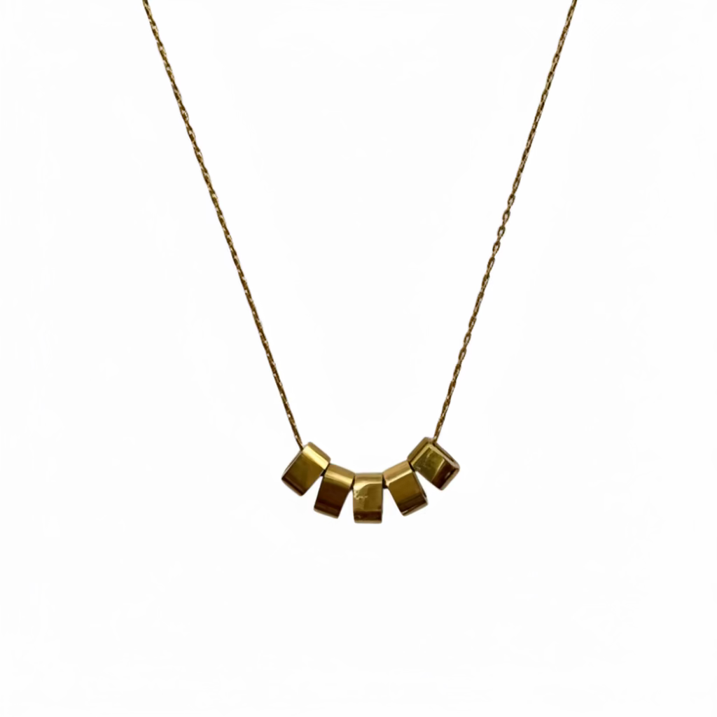 Golden Grid Necklace